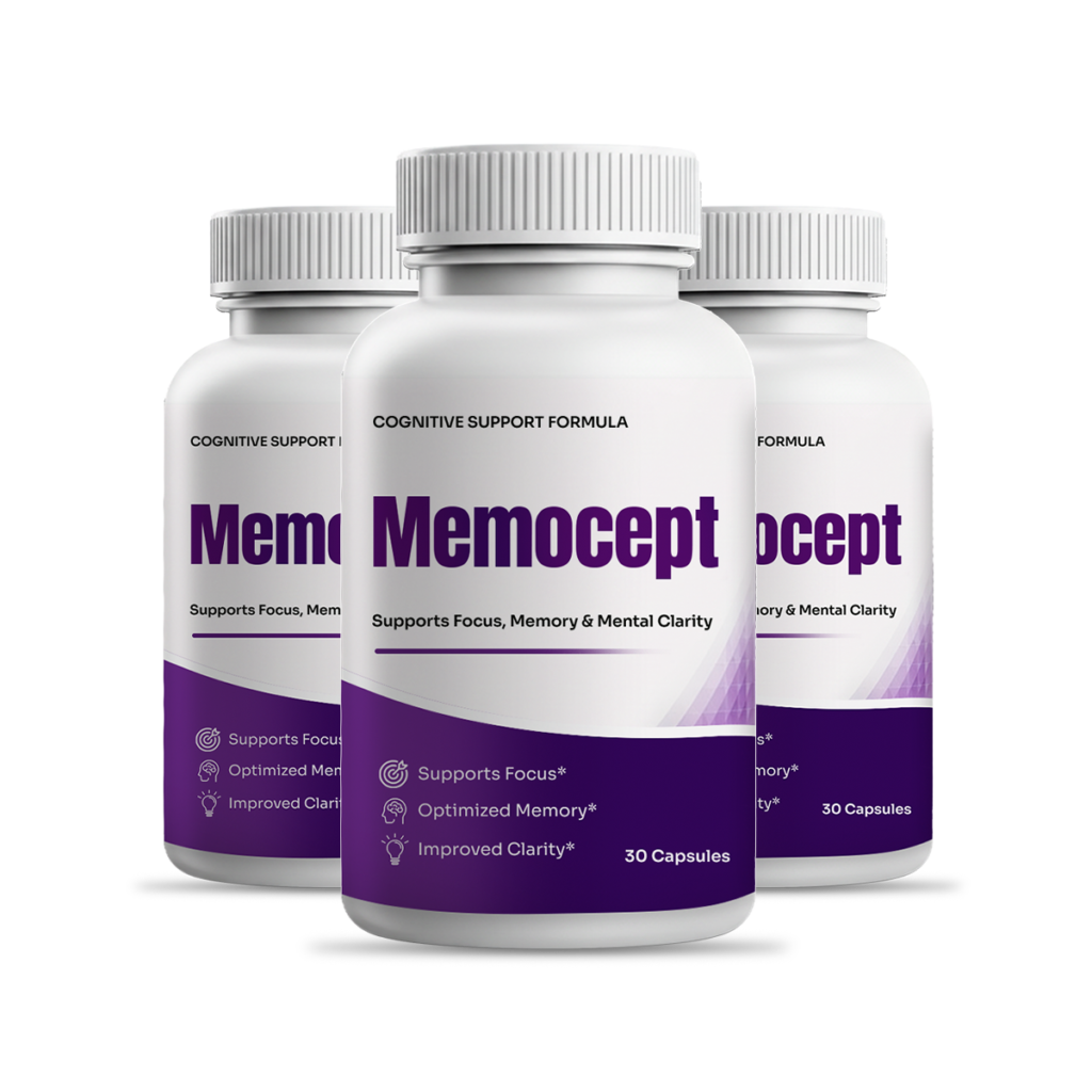 Three bottles of Memocept supplement