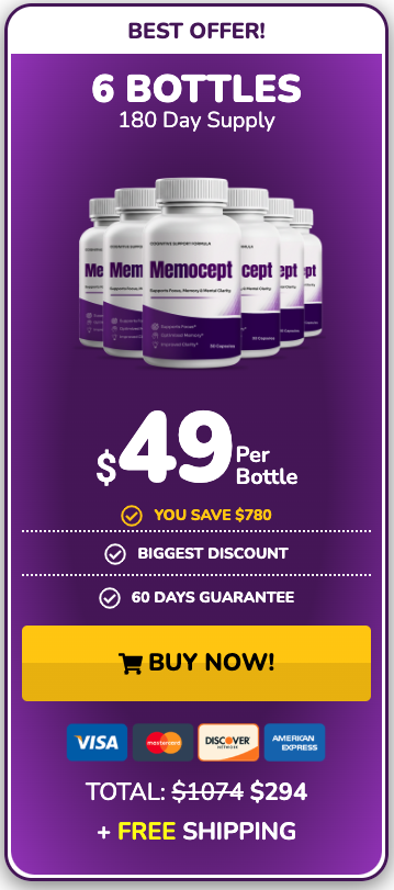 Memocept 6 bottles best offer checkout